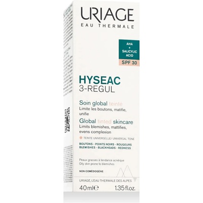 Uriage Hyseac 3-Regul Global Tinted SPF30 Tónovací krém proti nedokonalostem pleti 40 ml