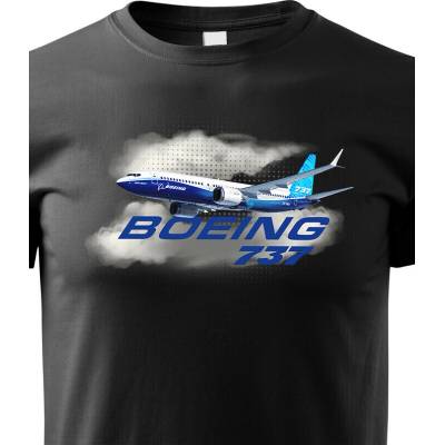 Dětské tričko Boeing 737 ČernáCanvas Dětské tričko Bezvatriko.cz 3226