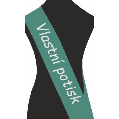 ON-DESIGN Šerpa VLASTNÍ POTISK Barva: emerald, Barva potisku: stříbrná metalická, Fonty písma: Comic Sans MS