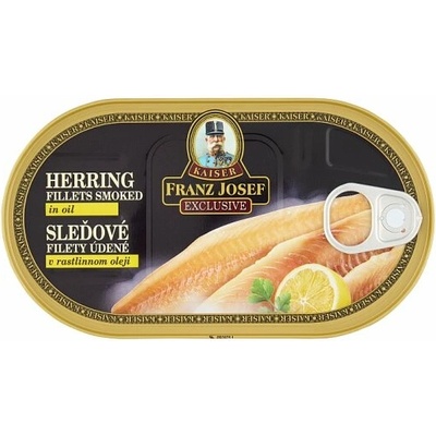 Franz Josef Kaiser Exclusive Údené sleďové filety v rastlinnom oleji 170 g