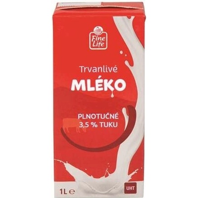 Fine Life mléko trvanlivé 3,5% 12 x 1 l