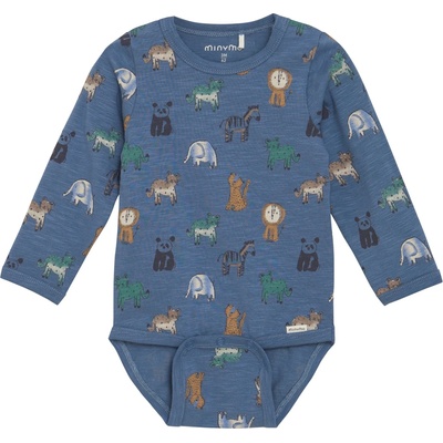 Minymo Детско ежедневно термо бельо Minymo Kid's Body L/S AOP Everyday base layer - China Blue - размер 80 (EU) (714-1642-0115)