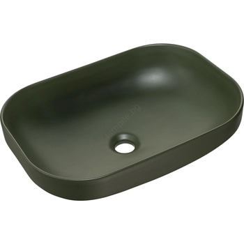 Comad UN-NELI-MFG - Мивка за плот NELI 50, 4x35, 2 см керамика/мат зелена (CM0035)