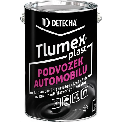 Detecha Tlumex Plast antikorozní barva na auto a podvozek, černá, 4 kg