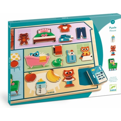 Djeco Vkladacie puzzle domček