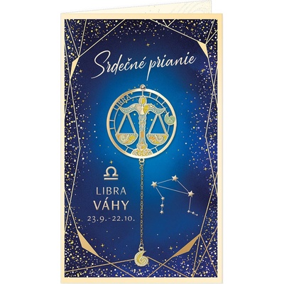 ARGUS Blahoželanie k narodeninám so zverokruhom VÁHY 15-6488