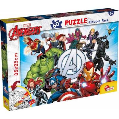LISCIANI Oboustranné podlahové M-Plus Marvel Avengers 60 dílků