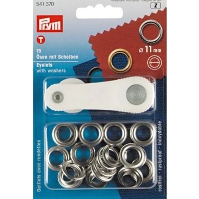 Průchodky kovové - PRYM barva nikl průměr 11 mm ️ kladivo