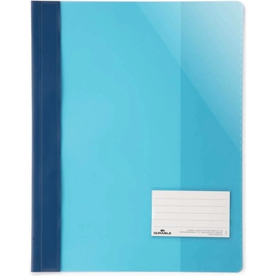 DURABLE Rychlovazač A4+ s okénkem pro štítek 90x57 mm modrý