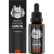 The Shave Factory Beard and Mustache Care Oil SandalWood - olej na bradu a fúzy s vôňou santalového drievka 30 ml (menšie balenie)