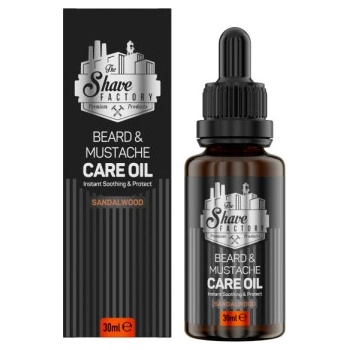 The Shave Factory Beard and Mustache Care Oil SandalWood - olej na bradu a fúzy s vôňou santalového drievka 30 ml (menšie balenie)