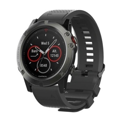 Tactical 668 Silikonový řemínek pro Garmin Fenix 5X 6X QuickFit 26mm černá 8596311120008