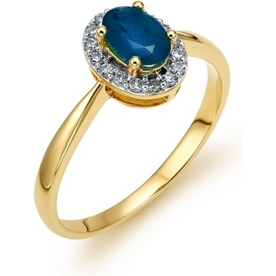 L'Amour Diamonds Zlatý prsten se safírem a diamanty JR10369SAPY