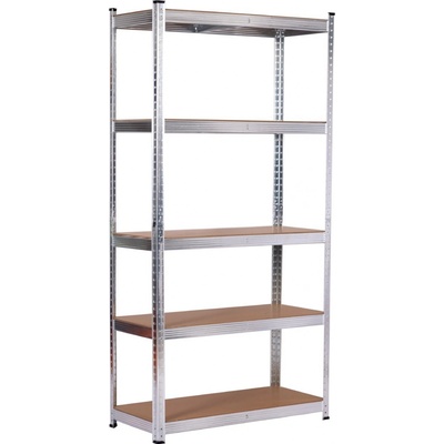 BestBerg Regál 5 polic stříbrná hnědá BBMS-10 – Hledejceny.cz