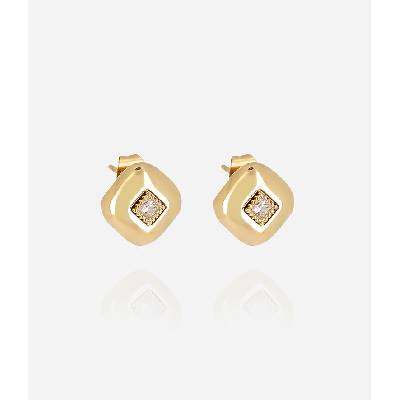 ZAG Bijoux Oceľové náušnice v tvare štvorca SEP27629-01WHT
