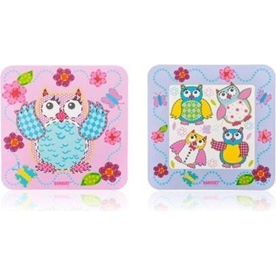 Banquet plastového prostírání Owls 10x10cm 6 ks