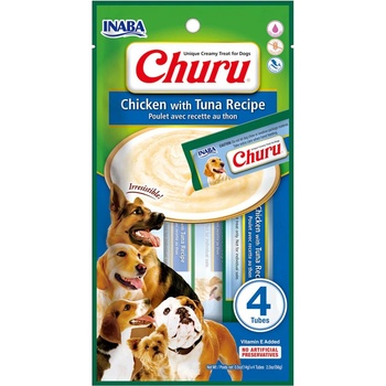 Inaba Foods Churu Пюре за кучета с риба тон 4 x 14 г