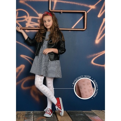 Knittex Dievčenské pančuchy Amara DR 2230 40 den Biela