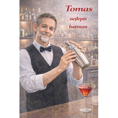 Cedule - Barman - Plast / A3 (30x45cm) / 10. Retro plakát