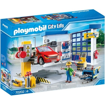 Playmobil 70202 City Life Autodílna s mechanikem a autem