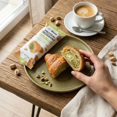 GymBeam Proteinový croissant s pistáciovou náplní 50 g