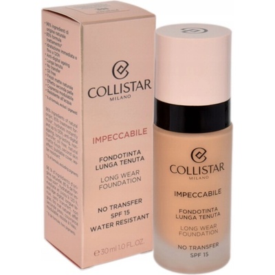 Collistar Impeccabile Long Wear Foundation dlouhotrvající make-up SPF15 3N Natural 30 ml
