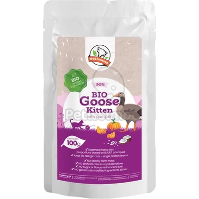 Farkaskonyha BIO меню с гъше на пара за малки котенца 100 г