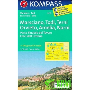 mapa Marsciano Todi,Terni Orvieto,Amelia Narni 1:50 t. laminova