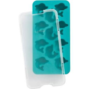 Lékué Форма за кубчета лед 23 см, делфини, тюркоазени, гума, Lékué (LKE882500)