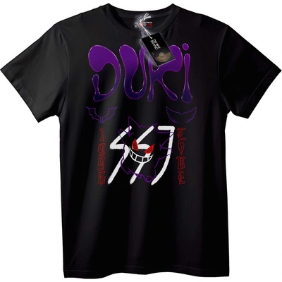 NOONEBRAND Тениска DURI аниме дизайн - XL, Black