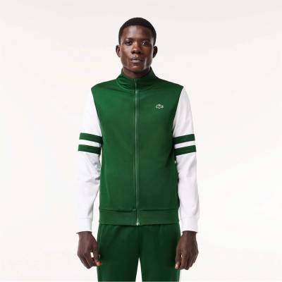 Lacoste Блуза Lacoste Zip Up Stretch Tennis Sweatshirt - Green White