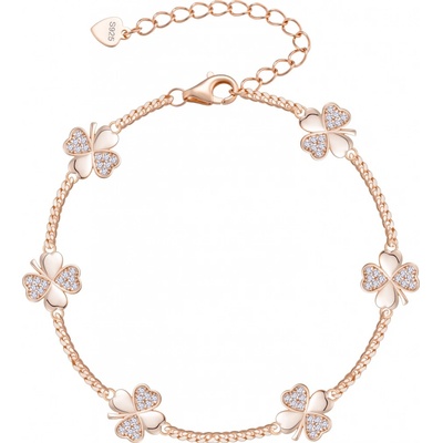 Olivie Stříbrný náramek ČTYŘLÍSTEK ROSE 9718