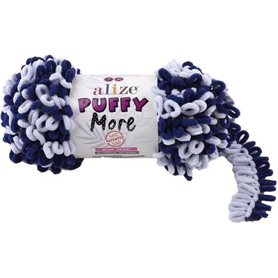 Alize příze Puffy More 6279 ledově modrá a modrá