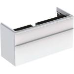 Geberit Smyle Square - Шкаф за мивка, 118x47x62 cm, 2 чекмеджета, бял гланц/бял мат 500.355. 00.1 (500.355.00.1)