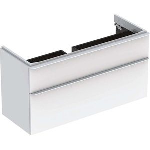 Geberit Smyle Square - Шкаф за мивка, 118x47x62 cm, 2 чекмеджета, бял гланц/бял мат 500.355. 00.1 (500.355.00.1)