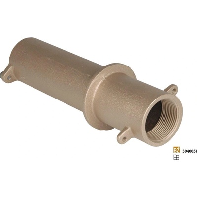 Hugo Lahme průchod stěnou, bronz, vnitřní závit 1 1/2“ x 1 1/2“, délka 240 mm, pro keramické bazény