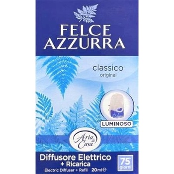 Felce Azzurra elektrický podsvícený osvěžovač vzduchu do zásuvky + náplň Talco Classico 20 ml