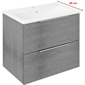 SAPHO Cirasa - Шкаф за мивка 58x54x39 см, 2x чекмеджета, сребрист дъб CR592-1111 (CR592-1111)