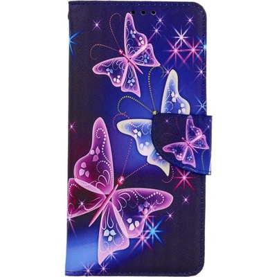 TopQ Realme C35 knížkové Modré s motýlky 74886 – Zboží Živě