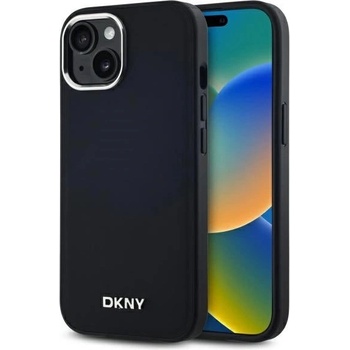 DKNY Plain Logo MagSafe Калъф за iPhone 15 Plus - черен (3666339260125)