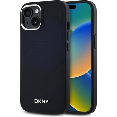 DKNY Plain Logo MagSafe Калъф за iPhone 15 Plus - черен (3666339260125)