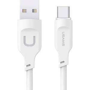 USAMS Кабел от USB-A към USB-C 1, 2 м, бял SJ568USB02 (SJ568USB02)