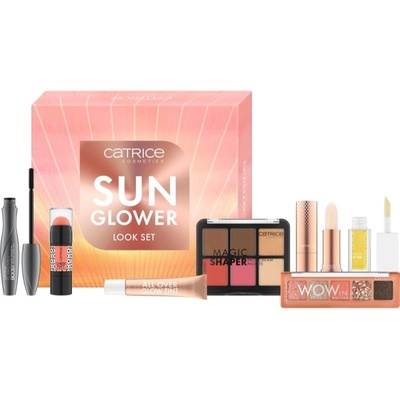 Catrice Sunglower Look Set Catrice Glam & Doll Boost Lash Growth Volume řasenka pro objem a natočení řas 8 ml + Catrice Cheek Flirt Face Stick tvářenka v tyčince 5.5 g + Catrice All Over Glow Tint mul