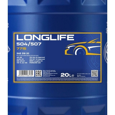 Mannol Longlife 504/507 5W-30 20 l