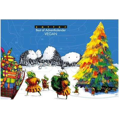 Zotter Bio adventní kalendář Nejlepší vegan čokolády Zotter, 306 g