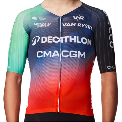 VAN RYSEL Фланелка с къс ръкав за колоездене Van rysel Jersey RCR Pro Short Sleeve Cycling jersey - Decathlon CMA CGM - размер XL (056-4205-0114)