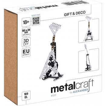 Image 1 of Метален конструктор MetalCraft, Мини китара JS, бяла (M3211-W)