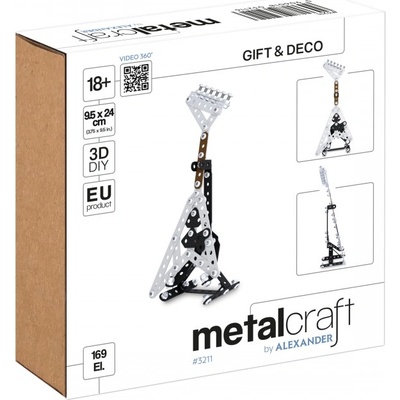 Метален конструктор MetalCraft, Мини китара JS, бяла (M3211-W)