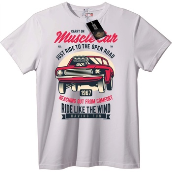 NOONEBRAND Тениска Мускулен Автомобил 1967 Яздене - 2XL, Black