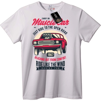 NOONEBRAND Тениска Мускулен Автомобил 1967 Яздене - 2XL, Black